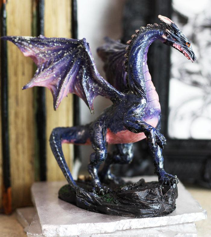 ebros gift Ebros Fantasy Midnight Dragon Pawing Beneath The Moon Figurine Dream Weaver Sculpture