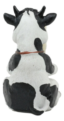 Ebros Gift Ebros Farm Bovine Holstein Cow By Wood Barrel Toothpick Holder Statue With Toothpicks