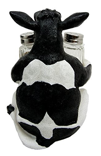 Ebros Gift Ebros Farm Grassland Bovine Cattle Cow Moo Moo Salt Pepper Shakers Holder Set