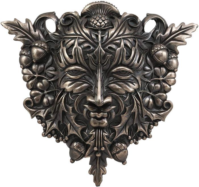 ebros gift Ebros Faux Bronze Acorn and Clover Greenman Unique Wall Plaque Maxine Miller