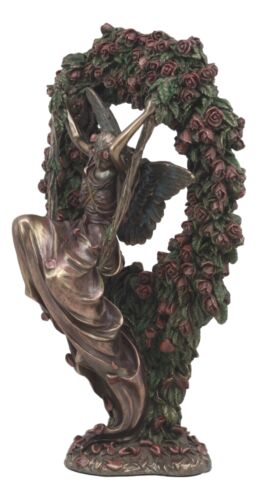 Ebros Gift Ebros Faux Bronze Sheila Wolk Angel Gatekeeper Statue 10.5"Tall