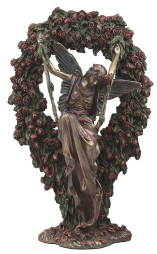 ebros gift Ebros Faux Bronze Sheila Wolk Angel Gatekeeper Statue 10.5"Tall