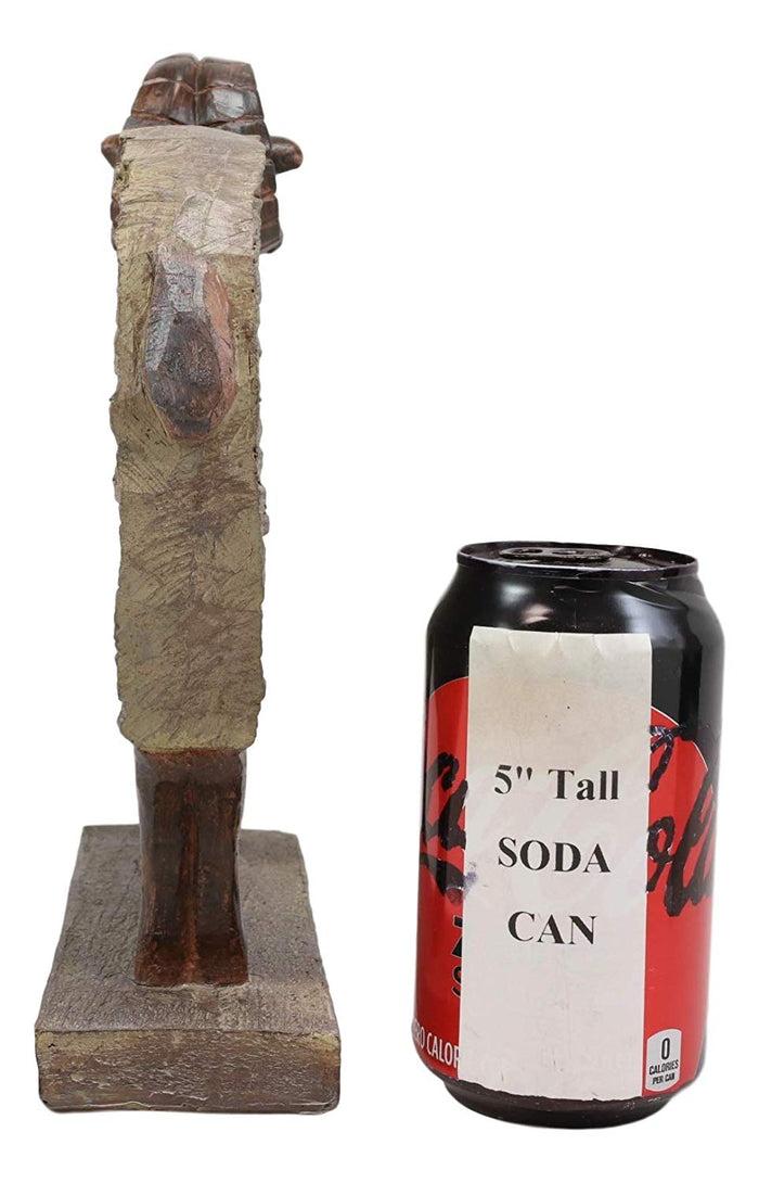 Ebros Gift Ebros Faux Driftwood Finish Animal Totem Tiki Wildlife Desktop Decorative Resin Statue Decor Animals Figurine Rustic Western Cabin Lodge Sculpture (Bighorn Sheep Ram)