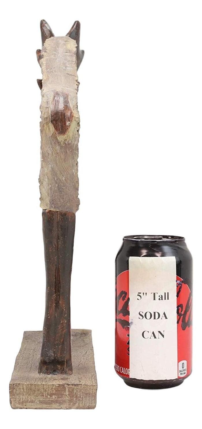 Ebros Gift Ebros Faux Driftwood Finish Animal Totem Tiki Wildlife Desktop Decorative Resin Statue Decor Animals Figurine Rustic Western Cabin Lodge Sculpture (Bull Moose)