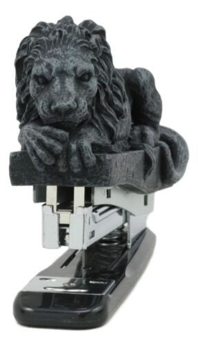 Ebros Gift Ebros Faux Stone Gothic Lion Gargoyle Stapler Decorative Office Accessory 5.25"L