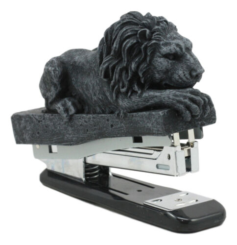 Ebros Gift Ebros Faux Stone Gothic Lion Gargoyle Stapler Decorative Office Accessory 5.25"L