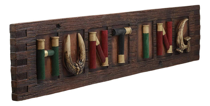 Ebros Gift Ebros Faux Wood Colorful Western 12 Gauge Shotgun Shells Ammo Bullets Hanging Wall Plaque With Hunting Sign Home Decor Rustic Cabin Hunters Collection Figurine