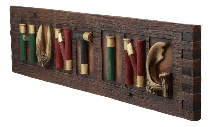 Ebros Gift Ebros Faux Wood Colorful Western 12 Gauge Shotgun Shells Ammo Bullets Hanging Wall Plaque With Hunting Sign Home Decor Rustic Cabin Hunters Collection Figurine
