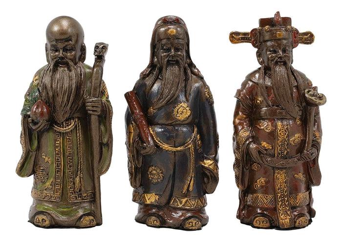 Ebros Gift Ebros Feng Shui Fu Lu Shou Gods San Xing Three Celestial Stars Figurine Set Of 3