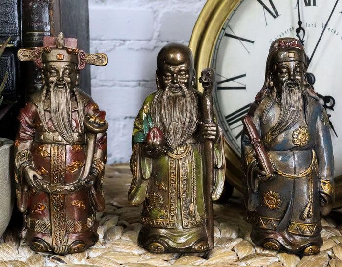 ebros gift Ebros Feng Shui Fu Lu Shou Gods San Xing Three Celestial Stars Figurine Set of 3
