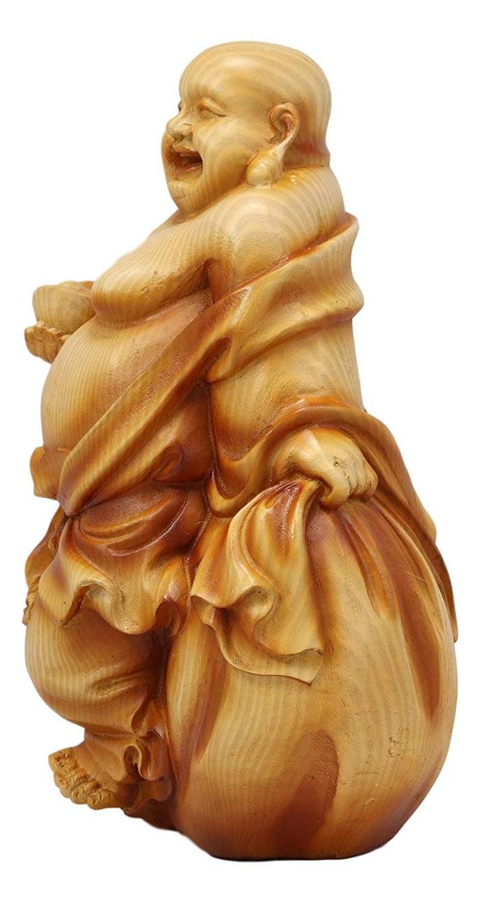 Ebros Gift Ebros Feng Shui Hotei Happy Buddha Holding Gold Ingot Figurine 8.5" H