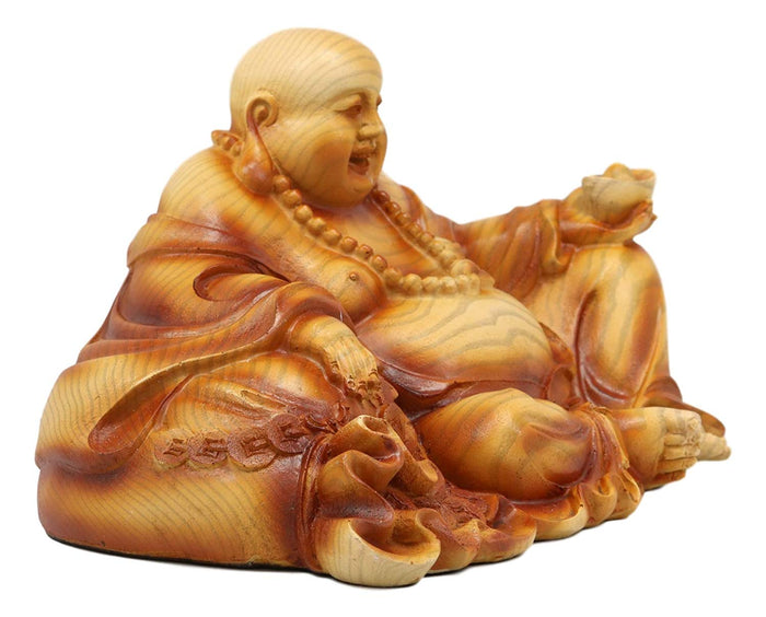 Ebros Gift Ebros Feng Shui Hotei Happy Buddha Sitting With Gold Ingot And Money Coins 9" W