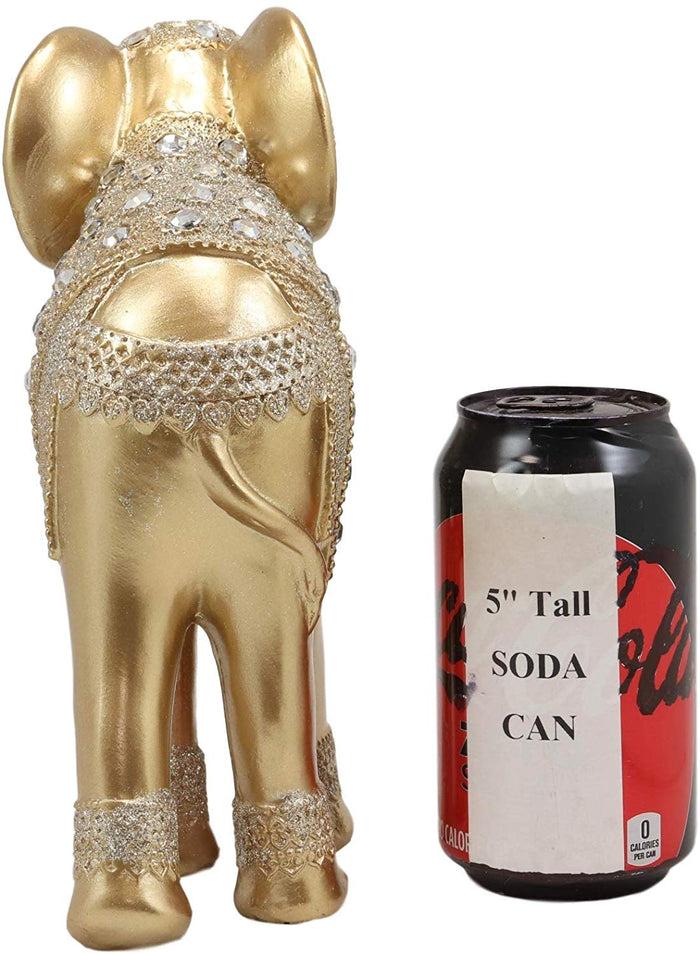 Ebros Gift Ebros Feng Shui Royal Gold Ornate Design With Crystals And Glitters Elephant Statue