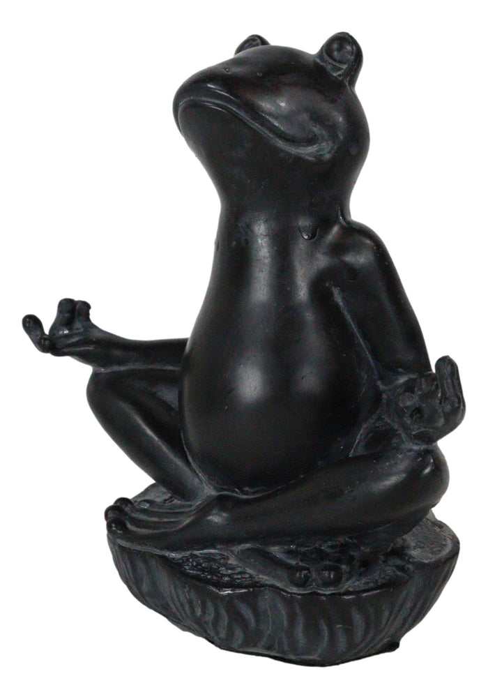 Ebros Gift Ebros Feng Shui Vastu Buddha Zen Yoga Frog Meditating Statue Decor Talisman Figurine