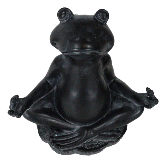Ebros Gift Ebros Feng Shui Vastu Buddha Zen Yoga Frog Meditating Statue Decor Talisman Figurine