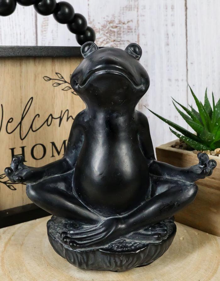 ebros gift Ebros Feng Shui Vastu Buddha Zen Yoga Frog Meditating Statue Decor Talisman Figurine