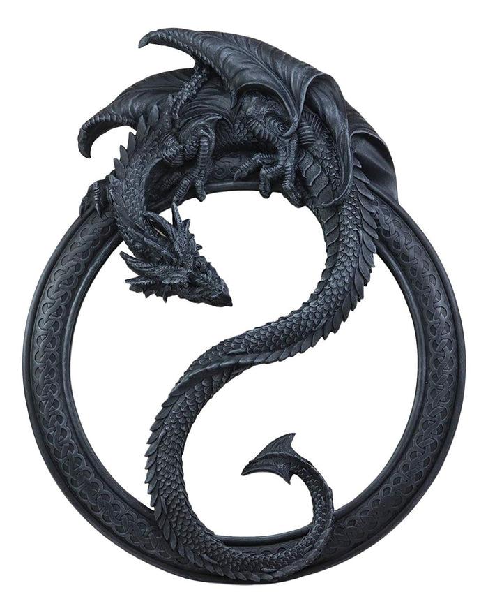 Ebros Gift Ebros Feng Shui Yin Yang Harmony Celestial Dragon Wall Hanging Mirror Plaque Decor