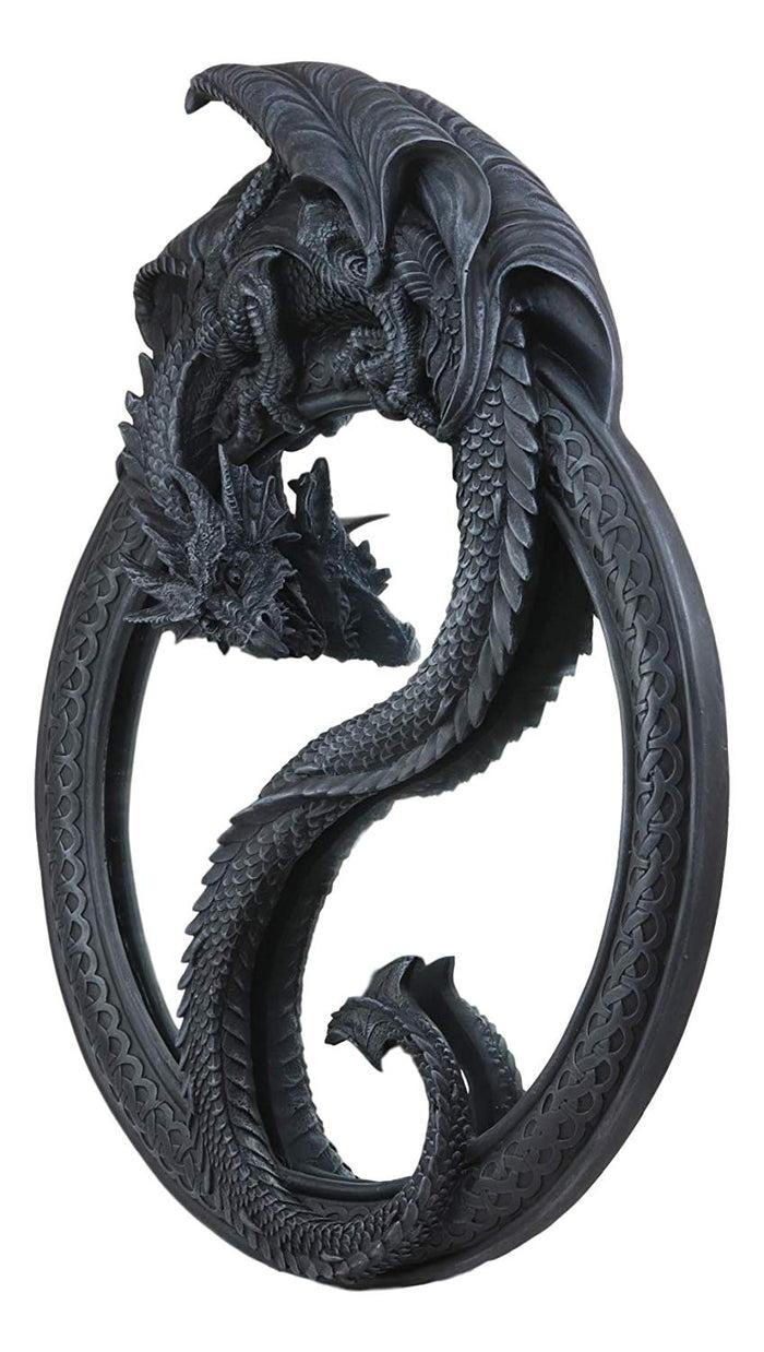 Ebros Gift Ebros Feng Shui Yin Yang Harmony Celestial Dragon Wall Hanging Mirror Plaque Decor