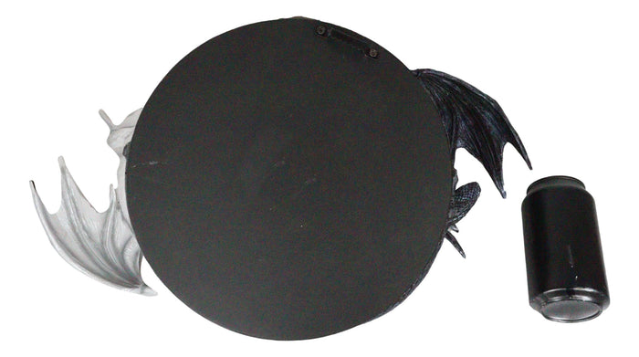 Ebros Gift Ebros Feng Shui Ying Yang Day Night Twin Nemesis Dragon Round Wall Mirror Plaque Decor
