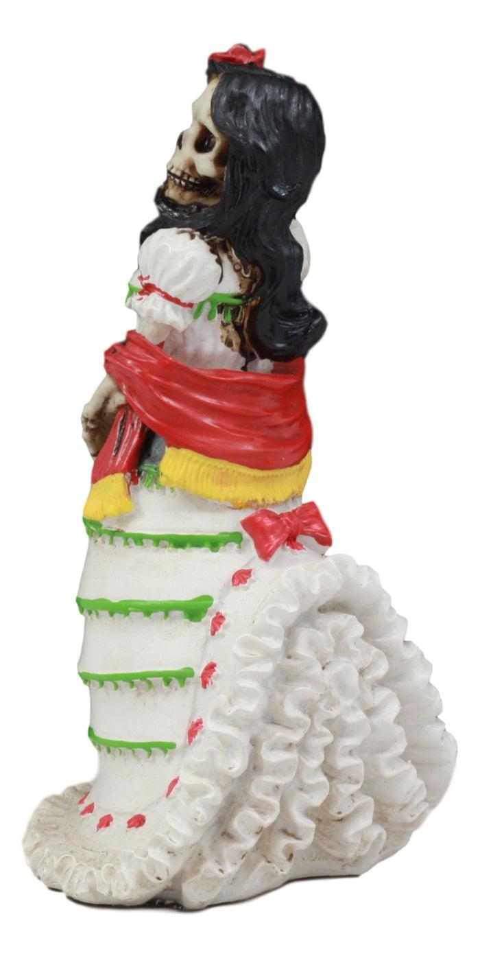 Ebros Gift Ebros Fiesta Cinco De Mayo Mexican Senorita Lady Skeleton Statue 5.25" H Day Of The Dead Or Halloween Decor Figurine For Dias De Los Muertos Skeletons Ossuary Sculptures