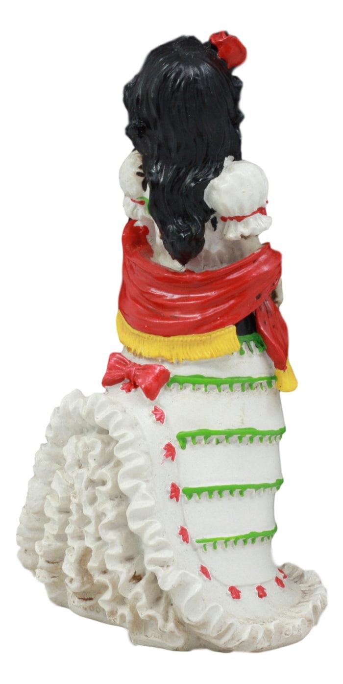 Ebros Gift Ebros Fiesta Cinco De Mayo Mexican Senorita Lady Skeleton Statue 5.25" H Day Of The Dead Or Halloween Decor Figurine For Dias De Los Muertos Skeletons Ossuary Sculptures