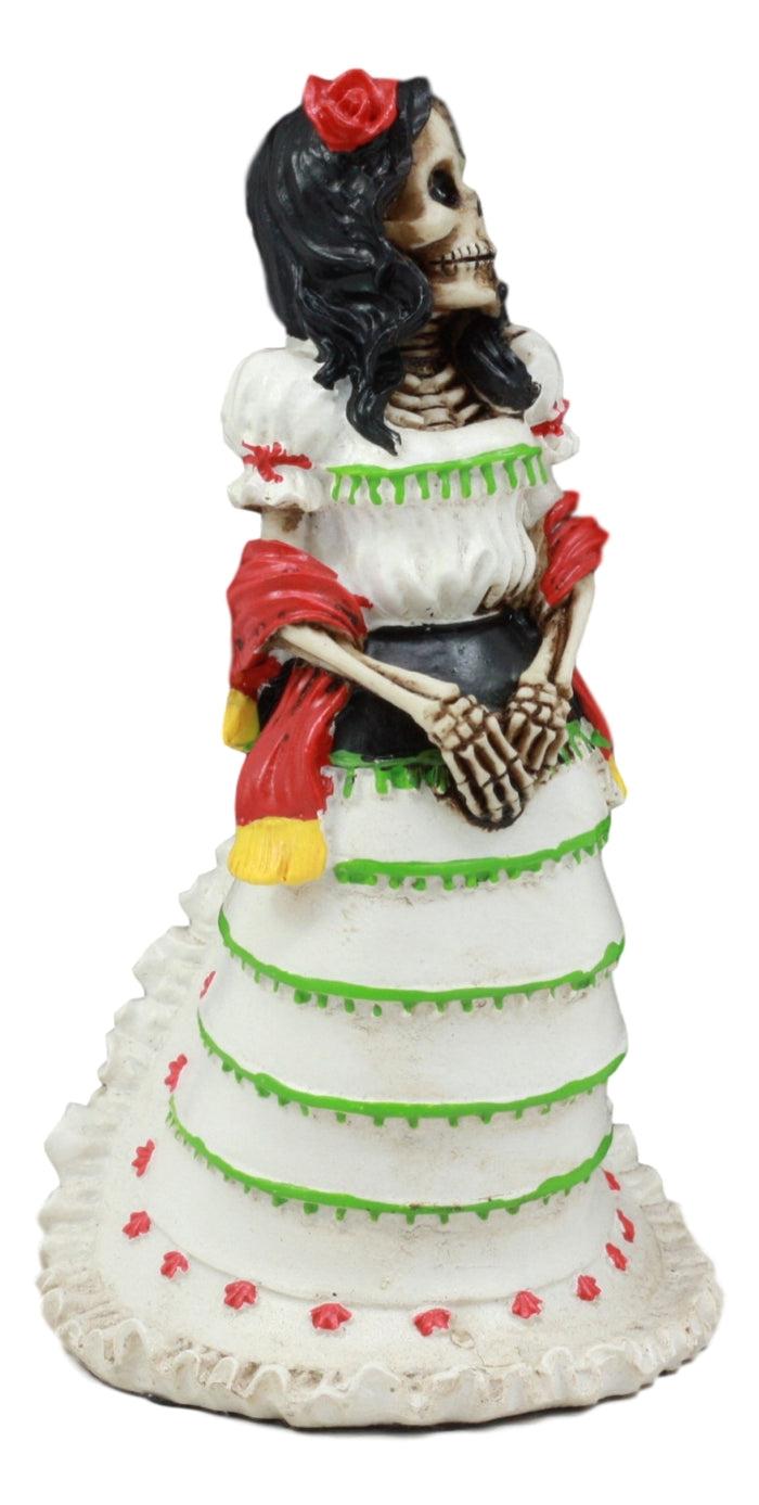 Ebros Gift Ebros Fiesta Cinco De Mayo Mexican Senorita Lady Skeleton Statue 5.25" H Day Of The Dead Or Halloween Decor Figurine For Dias De Los Muertos Skeletons Ossuary Sculptures