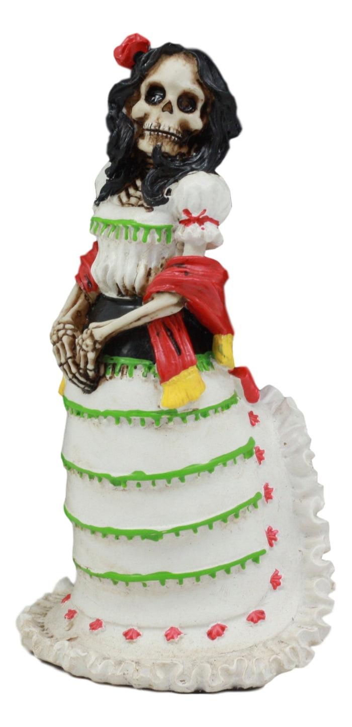 ebros gift Ebros Fiesta Cinco De Mayo Mexican Senorita Lady Skeleton Statue 5.25" H Day of The Dead Or Halloween Decor Figurine for Dias De Los Muertos Skeletons Ossuary Sculptures