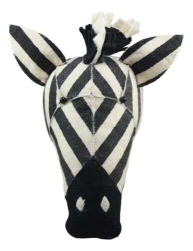 Ebros Gift Ebros Fiona Walker England Handmade Organic Animal Zebra Head Wall Decor Large 13.5"H