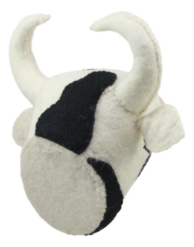 Ebros Gift Ebros Fiona Walker England Handmade Organic Baby Animal Head Wall Decor Mini Safari And Farmland Collection (Mini Holstein Cow)