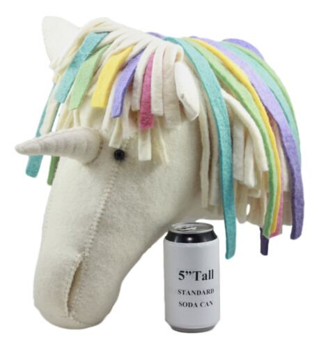 Ebros Gift Ebros Fiona Walker England Handmade Organic Baby Animal Head Wall Decor The Originals Collection Large (Rainbow Unicorn Head)