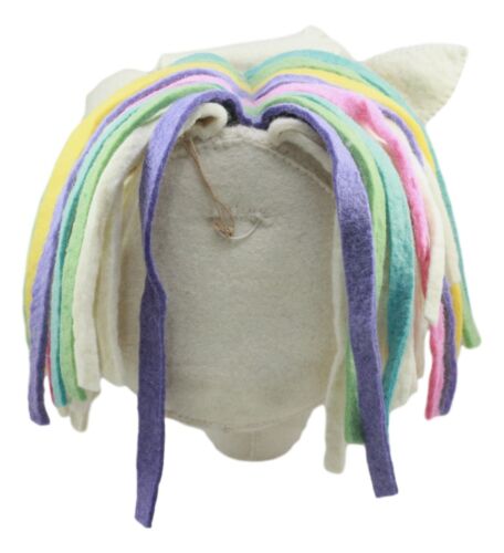 Ebros Gift Ebros Fiona Walker England Handmade Organic Baby Animal Head Wall Decor The Originals Collection Large (Rainbow Unicorn Head)
