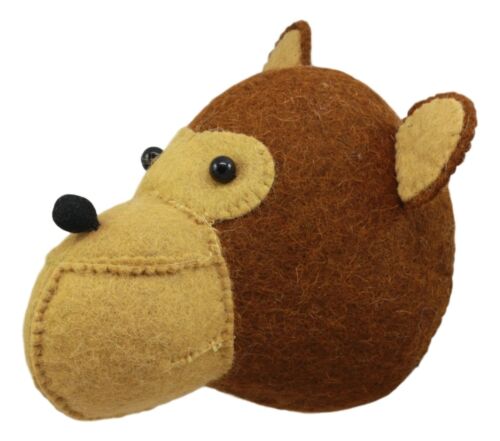Ebros Gift Ebros Fiona Walker England Handmade Organic Baby Animal Head Wall Decor Mini Safari And Farmland Collection (Mini Monkey)