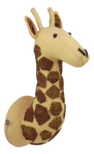 Ebros Gift Ebros Fiona Walker England Handmade Organic Baby Animal Head Wall Decor Mini Safari And Farmland Collection (Mini Giraffe)