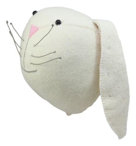 Ebros Gift Ebros Fiona Walker England Handmade Organic Baby Animal Head Wall Decor Semi Collection Safari And Farmland Edition (Semi Ivory Bunny Head)