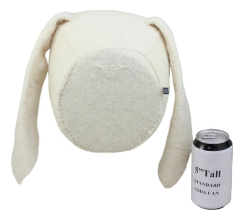 Ebros Gift Ebros Fiona Walker England Handmade Organic Baby Animal Head Wall Decor Semi Collection Safari And Farmland Edition (Semi Ivory Bunny Head)