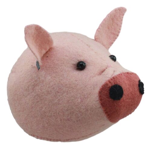Ebros Gift Ebros Fiona Walker England Handmade Organic Baby Animal Head Wall Decor Mini Safari And Farmland Collection (Mini Pig)
