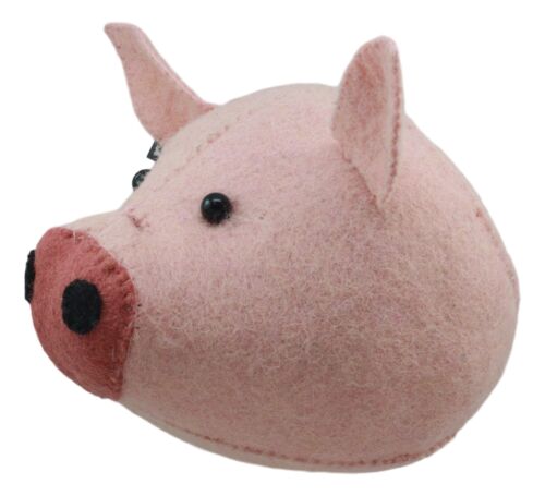 Ebros Gift Ebros Fiona Walker England Handmade Organic Baby Animal Head Wall Decor Mini Safari And Farmland Collection (Mini Pig)