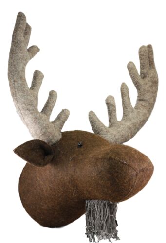 Ebros Gift Ebros Fiona Walker England Handmade Organic Baby Animal Head Wall Decor The Originals Collection Large (Moose Head)