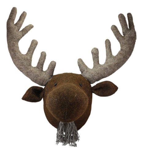 ebros gift Ebros Fiona Walker England Handmade Organic Baby Animal Head Wall Decor The Originals Collection Large (Moose Head)