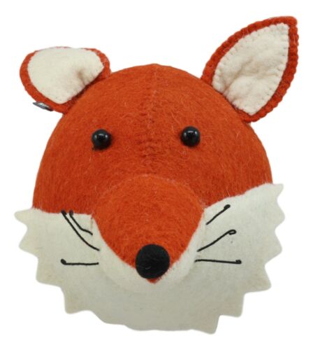 ebros gift Ebros Fiona Walker England Handmade Organic Baby Animal Head Wall Decor Mini Safari and Farmland Collection (Mini Fox)