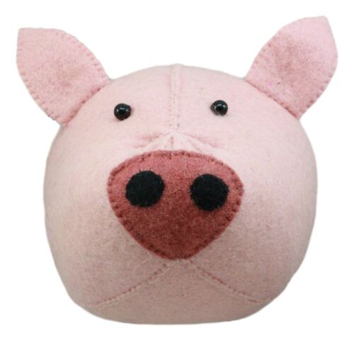 ebros gift Ebros Fiona Walker England Handmade Organic Baby Semi Pig Head Wall Decor