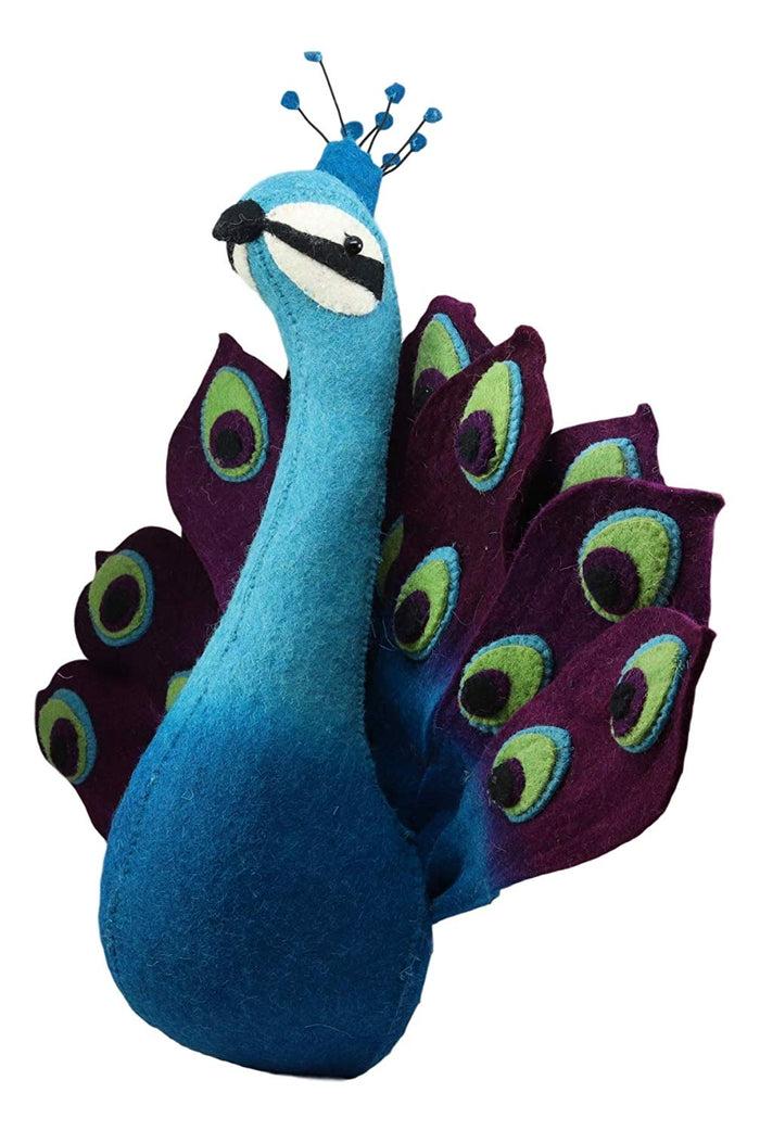 Ebros Gift Ebros Fiona Walker England Handmade Organic Colorful Peacock Wall Decor Large 29"Wide