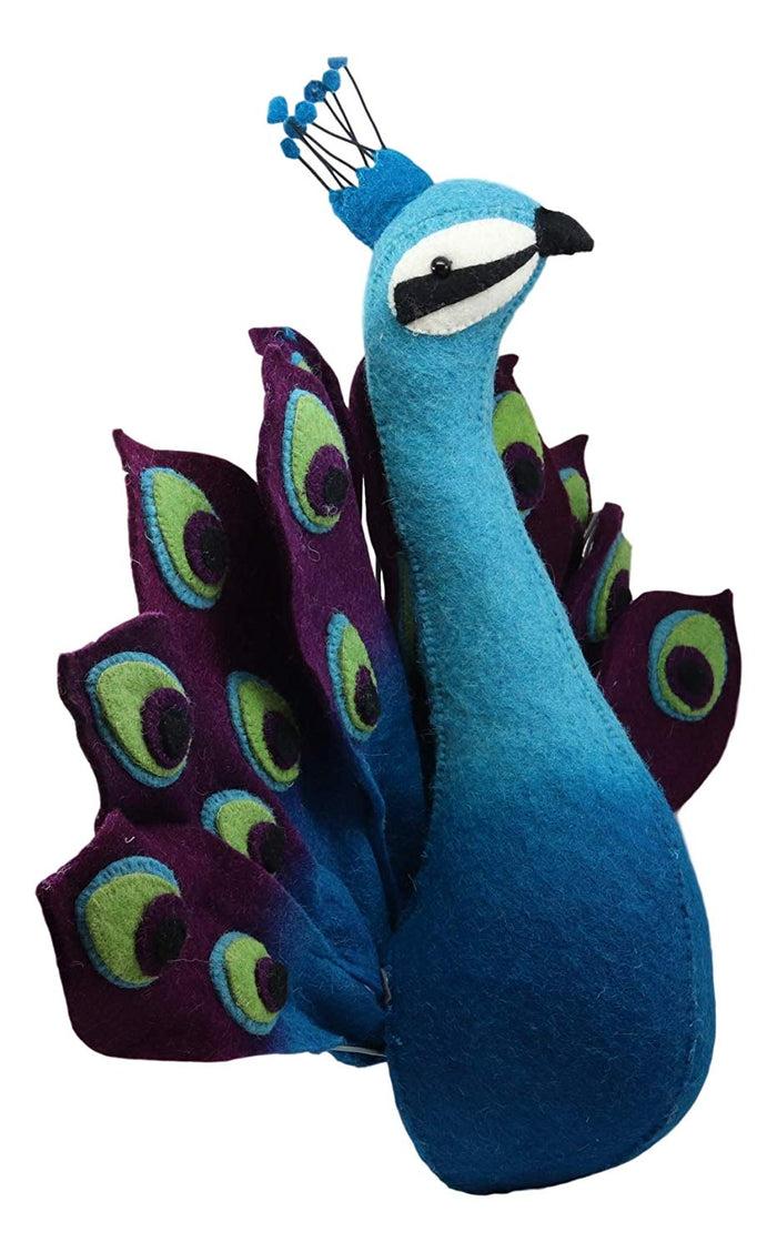 ebros gift Ebros Fiona Walker England Handmade Organic Colorful Peacock Wall Decor Large 29"Wide