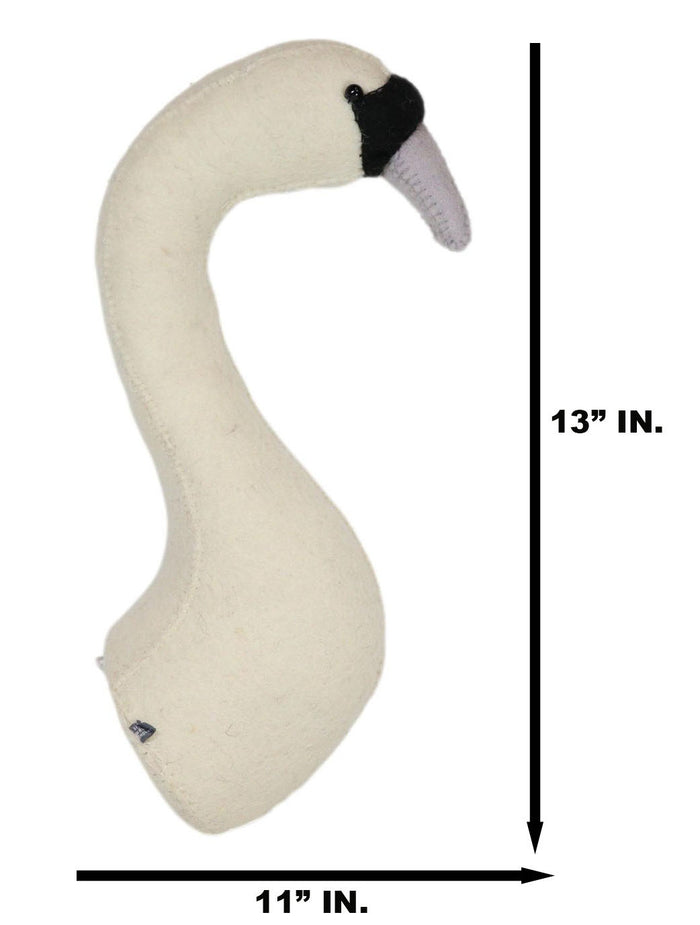 Ebros Gift Ebros Fiona Walker England Handmade Organic Mini White Swan Princess Head Wall Decor
