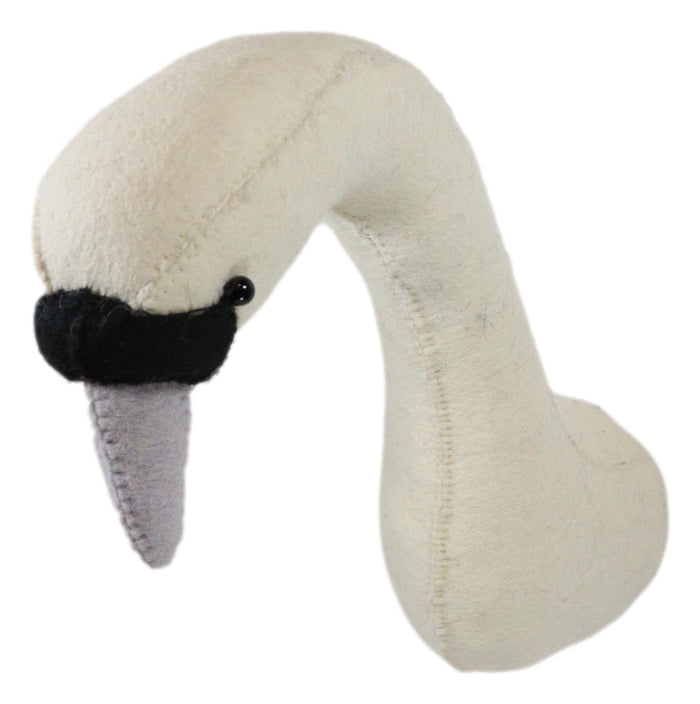 Ebros Gift Ebros Fiona Walker England Handmade Organic Mini White Swan Princess Head Wall Decor