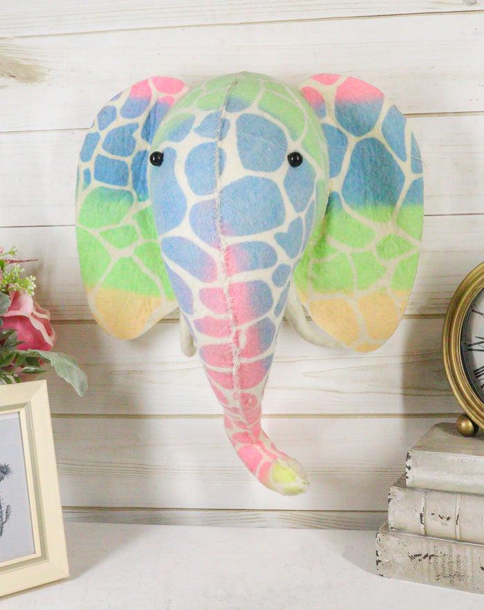 ebros gift Ebros Fiona Walker Handmade Organic Baby Stencil Print Elephant Wall Decor 14"H
