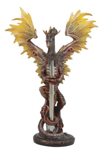 Ebros Gift Ebros Flame Blade Ruth Thompson Dragon Statue With Dragon Letter Opener 11.75"H