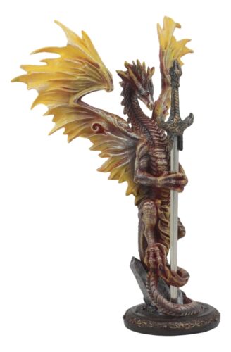 ebros gift Ebros Flame Blade Ruth Thompson Dragon Statue With Dragon Letter Opener 11.75"H
