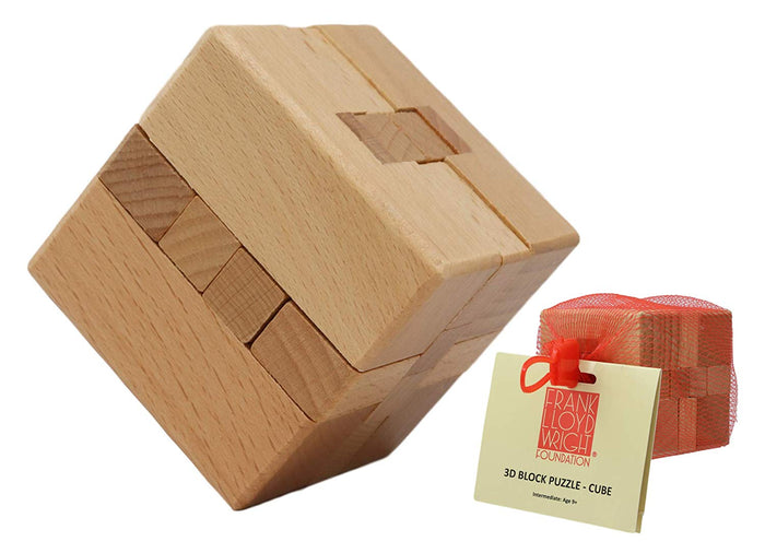 ebros gift Ebros FLW Rythm Mini Square Interlocking Textile Blocks 3D Puzzle 2.25" H