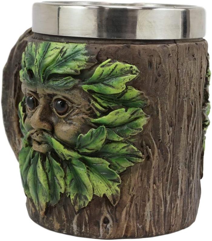 Ebros Gift Ebros Forest Chibi Greenman Drink Mug With Tree Bark Tankard Coffee Cup 16oz
